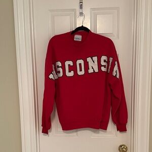 Vintage Red Wisconsin Crewneck Sweater